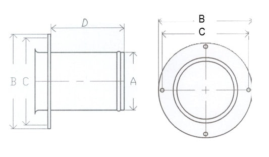 Borddurchlass-Abgasrohr gerade, Anschluss 51mm von Orbitrade
