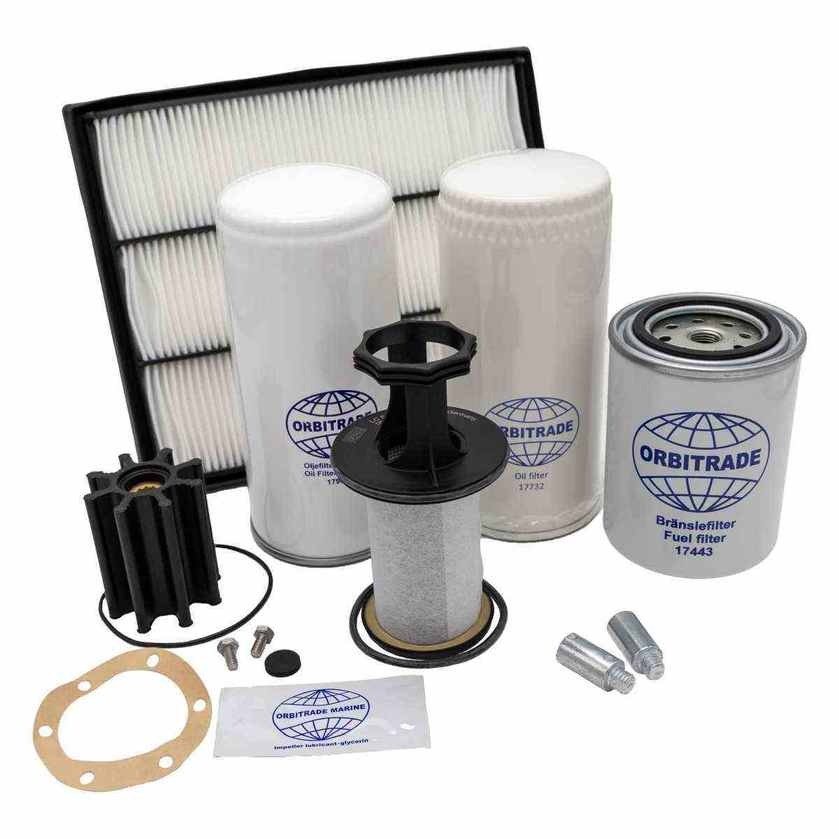 Servicesatz von Orbitrade kompatibel mit Volvo Penta 21704967, 21198341