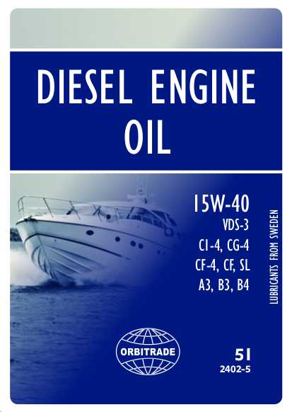 VDS-4.5 Motoröl 5 L von Orbitrade kompatibel mit Volvo Penta 23909460, 1141671, 22305989, 22479635, 22479642, 23039848, 3809428, 3840003