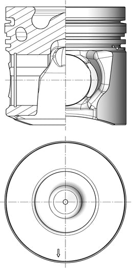 Kolbensatz von Orbitrade kompatibel mit Volvo Penta 3801757, 23083960
