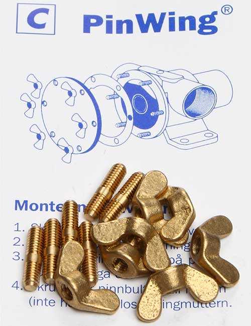 Pin wing kit end cover B18, B20 MD3, MD17, 2003T von Orbitrade kompatibel mit Volvo Penta 2003T, B18, B20, MD17, MD3