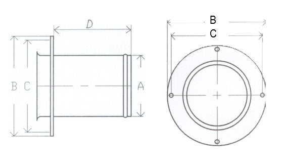 Borddurchlass-Abgasrohr gerade, Anschluss 51mm von Orbitrade