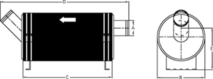 Schalldämpfer von Orbitrade kompatibel mit Volvo Penta 828064
