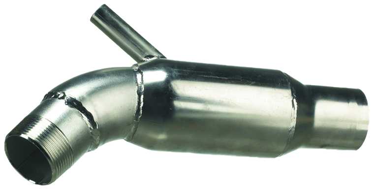 Abgasknie 2QM, Edelstahl von Orbitrade kompatibel mit Yanmar 724770-13200