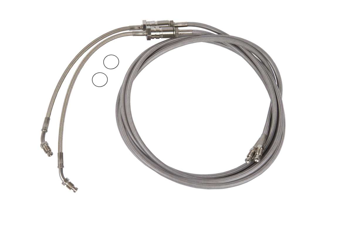 Power trim cylinder hose kit stainless DPH, DPR von Orbitrade kompatibel mit Volvo Penta 21721548 + 21721550
