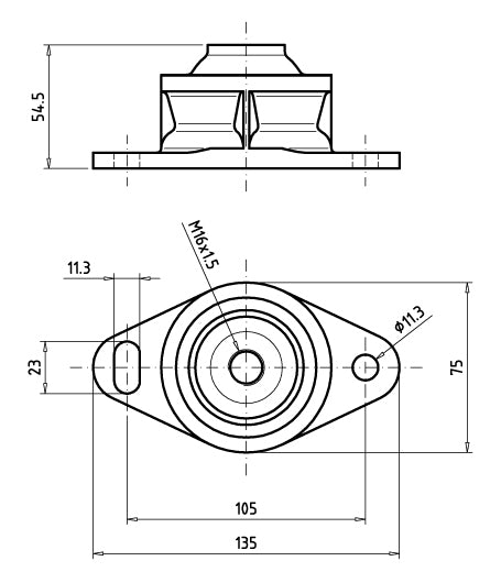 Gummiteil von Orbitrade kompatibel mit Volvo Penta 876596, 843297, 843323, 859556