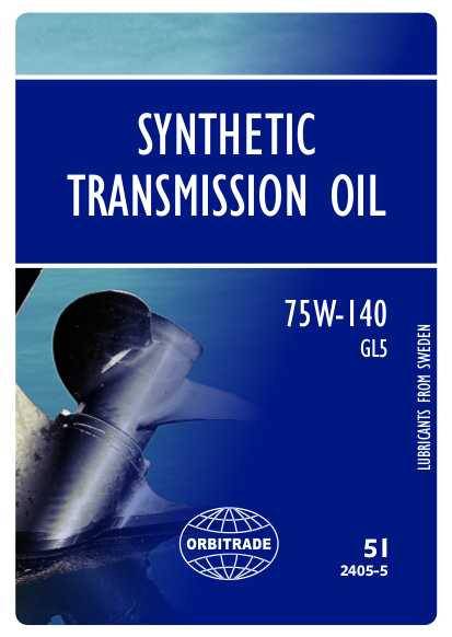 Synthetisches Getriebeöl 75W-140 5L von Orbitrade kompatibel mit Volvo Penta 22574246, 3809439