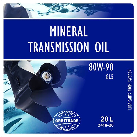Mineralisches Getriebeöl 80W-90 20L von Orbitrade kompatibel mit Volvo Penta 3809444