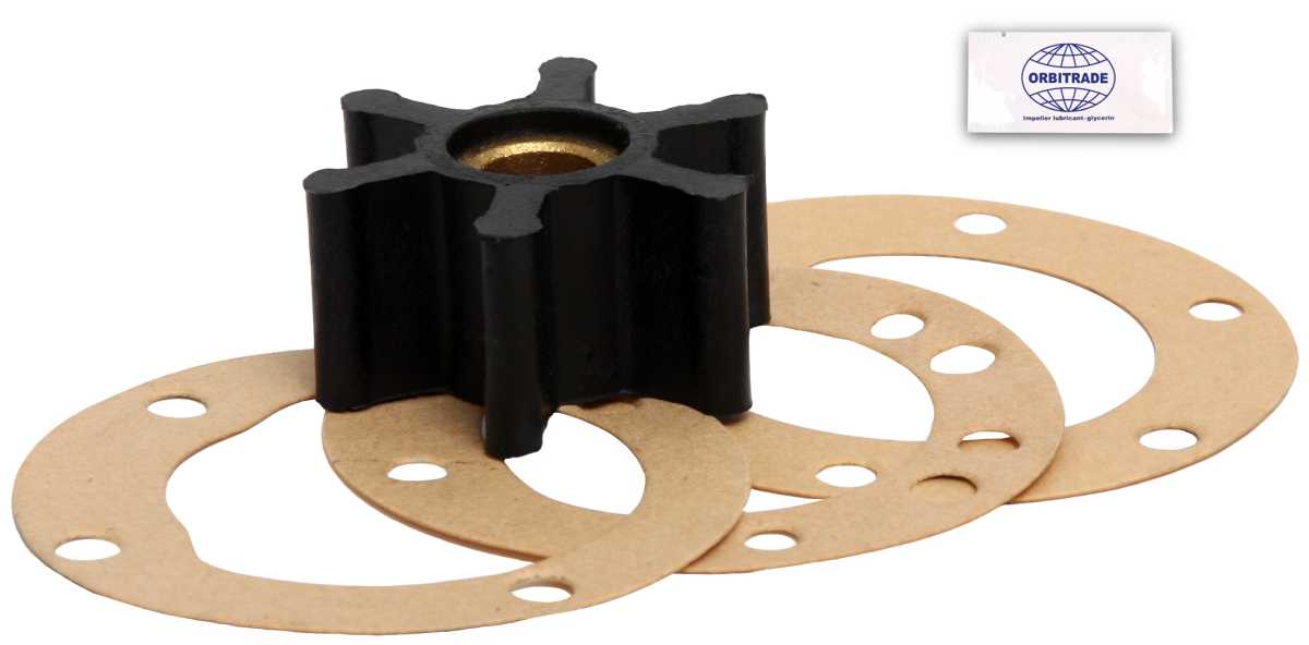 Impellersatz 2GM, 2QM, 3GM, 3QM, YSB8, YSB12, YSM12, SB12 von Orbitrade kompatibel mit Yanmar 104211-42071, 104211-42070