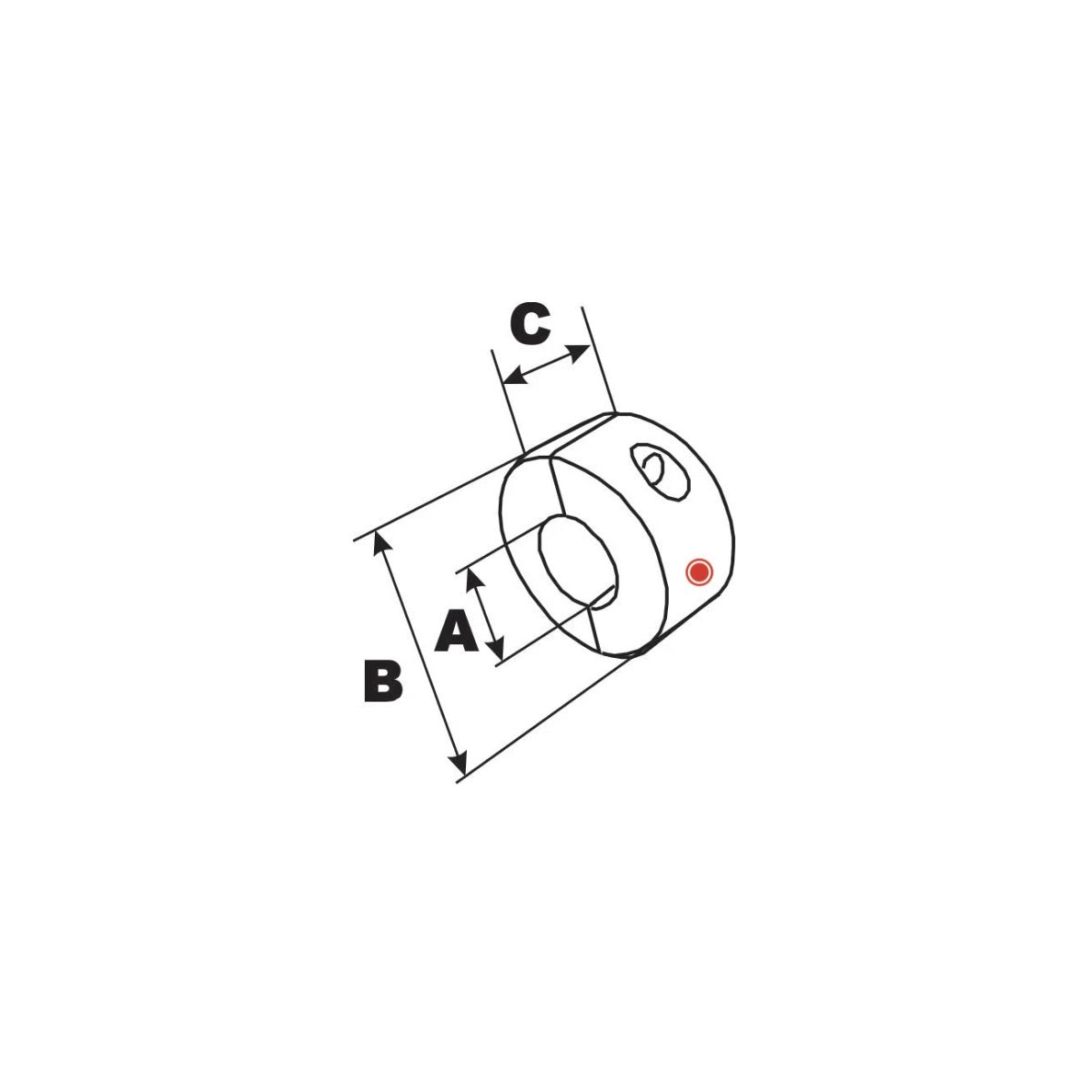 Opferanode Aluminium A=45mm, B=89mm, C=35mm von Performance Metals